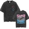Vintage Gewaschen Küss Mich Immer Disco Gelegentlich Album T-Shirt Herren Damen Mode Übergroße T-Shirts Männlich Lässig T-Shirts Oberteile