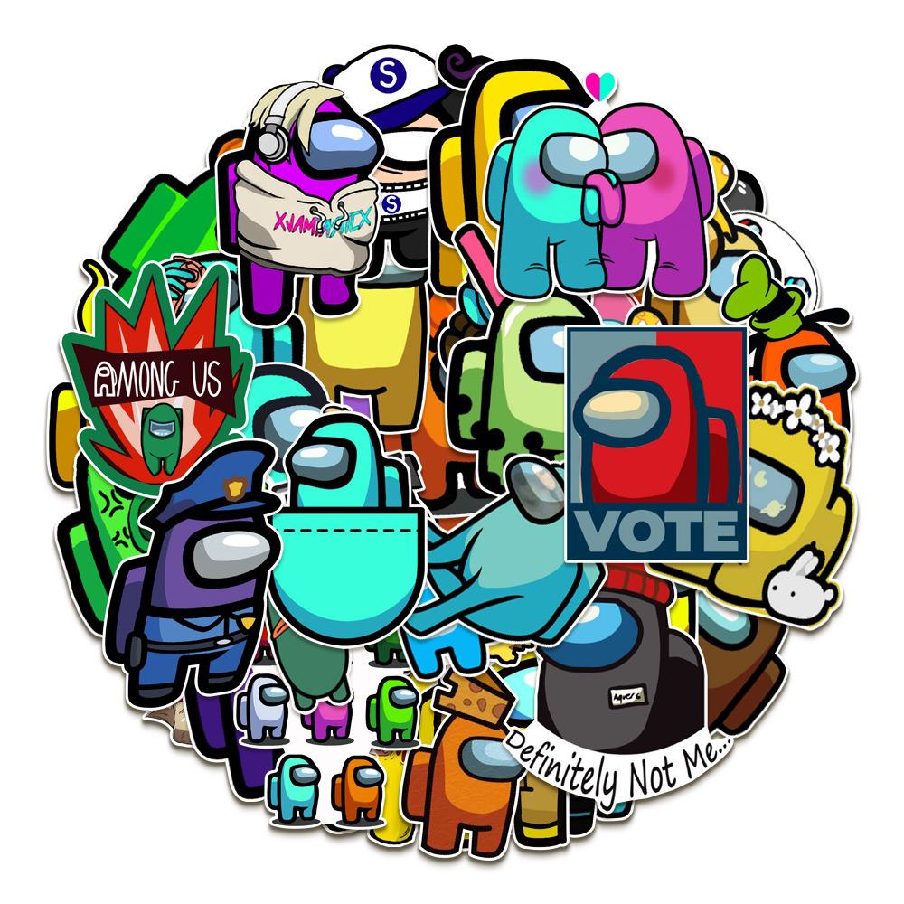 50 New Games Among US Graffiti Stickers Suitcase Computer Car Refrigerator Skateboard Stickers Waterproof