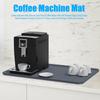 Raised Edge Coffee Mat Silicone Coffee Machine Mat Rectangle Dish Bowl Plate Dinnerware Placemat Kitchen Countertop Drying Mat