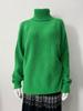 Autumn/Winter European & American High Neck Solid Color Loose Knit Sweater