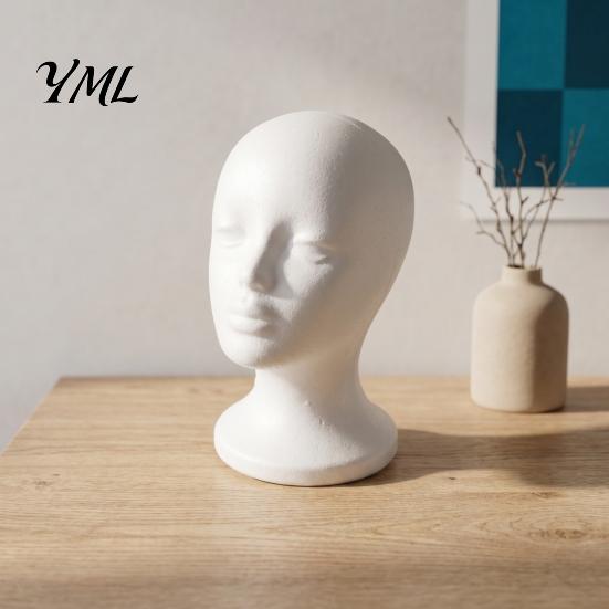 Testa Manichino in Schiuma, Supporto Espositore per Cappelli Uomo Donna, Modello Leggero per Formazione Cosmetologica per Conservazione Parrucche Strumento per Acconciatura