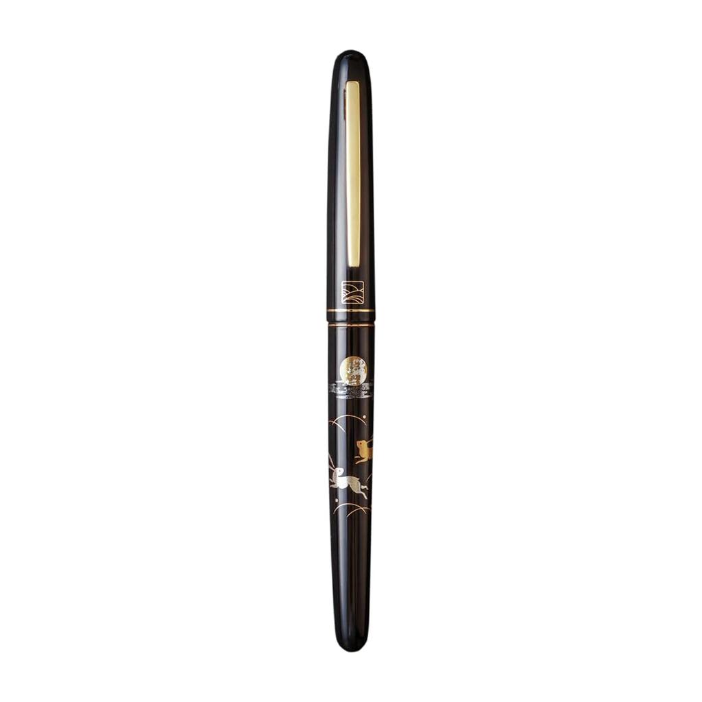 WANCHER Kuretake Modern Rabbit Fountain Limited Edition Medium Maki-e Pen, (M Nib, Black)