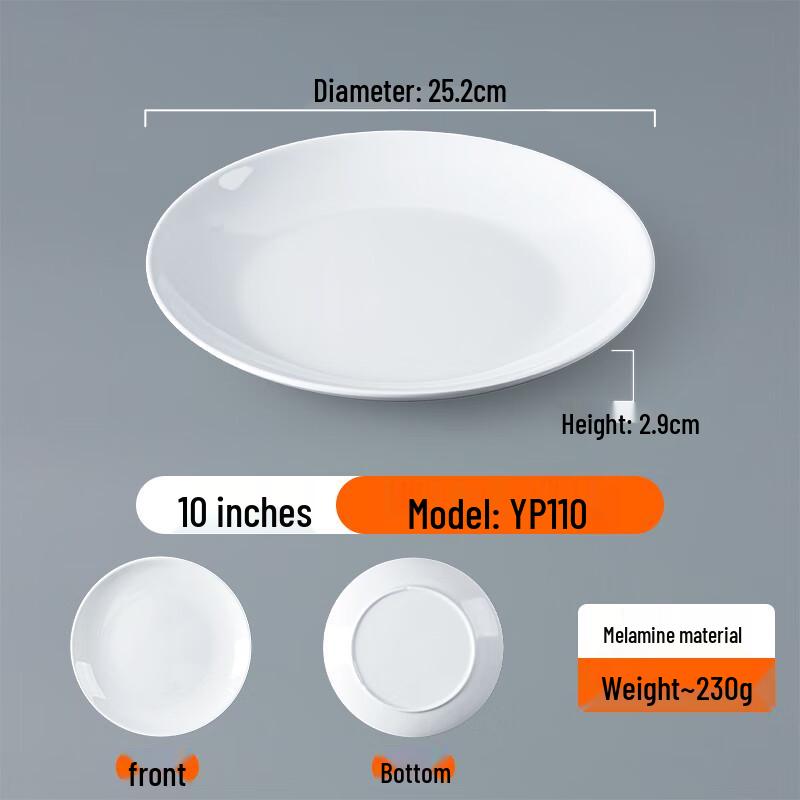 Melamine Round Dining Plates
