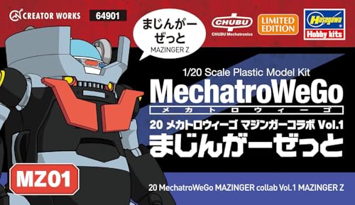 Hasegawa MechatroWeGo Mazinger Collaboration Vol.1 Mazinger Z 1/20 Scale Plastic Model MZ01 (Robot)