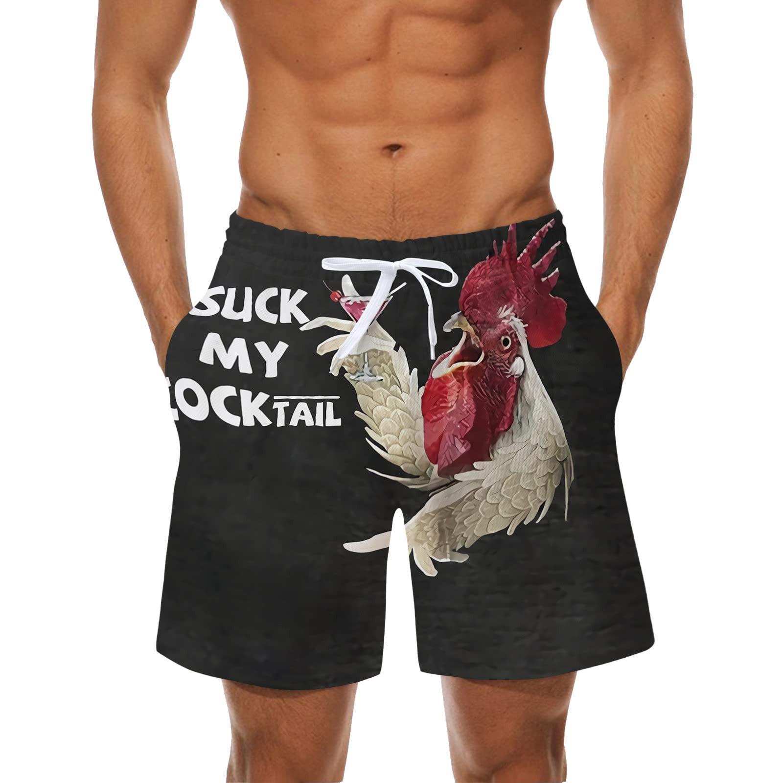 

Мужские плавки с эластичным поясом Летние пляжные шорты Купальники с карманами Веселые пляжные шорты Шорты Летние мужские шорты Гавайские шорты XXXL чёрный