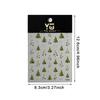 Xmas Tree Nail Stickers Embossed Nail Art Self-Adhesive Decals For Manicure Christmas Party Charm Nail Ornaments
