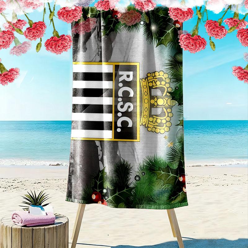 Sporting Charleroi Print Beach Towel, Large Soft Quick Dry Towel for Beach Camping Swimming