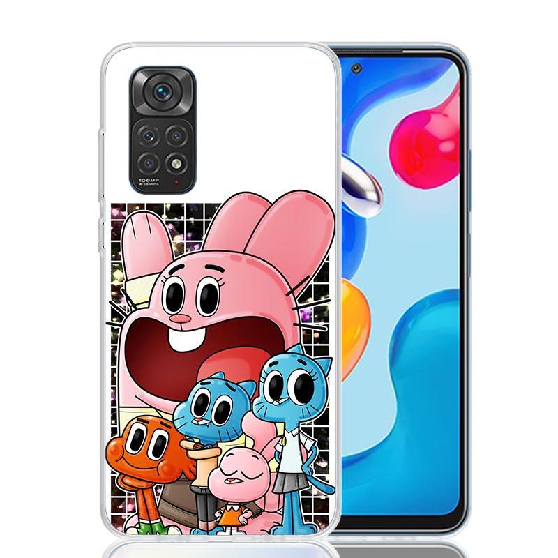Custodia Telefono Il Fantastico Mondo di Gumball Per Xiaomi Redmi Note 13 14 15 Pro Plus 12S 12 14S 11S 11E 10 10S 11 11T 5G 4G Cover Coque