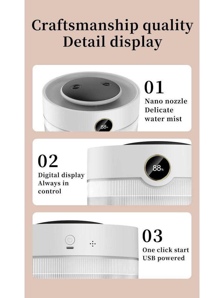 Silent USB Aromatherapy Humidifier: Large Fog Volume for Home, Hotel, and Desktop