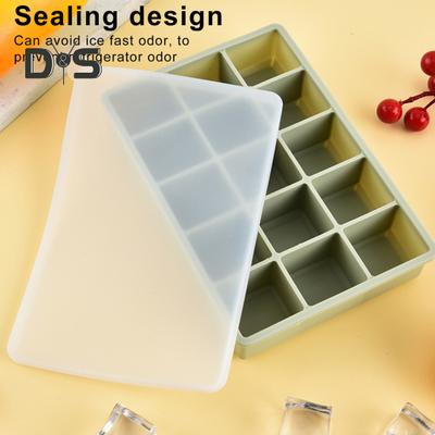 Silicone Ice Cube Tray with Lid 15/24 Cavities Easy Release BPA Free Summer Refrigerator Cocktail Whiskey Ice Maker Press Mold Kitchen Supplies