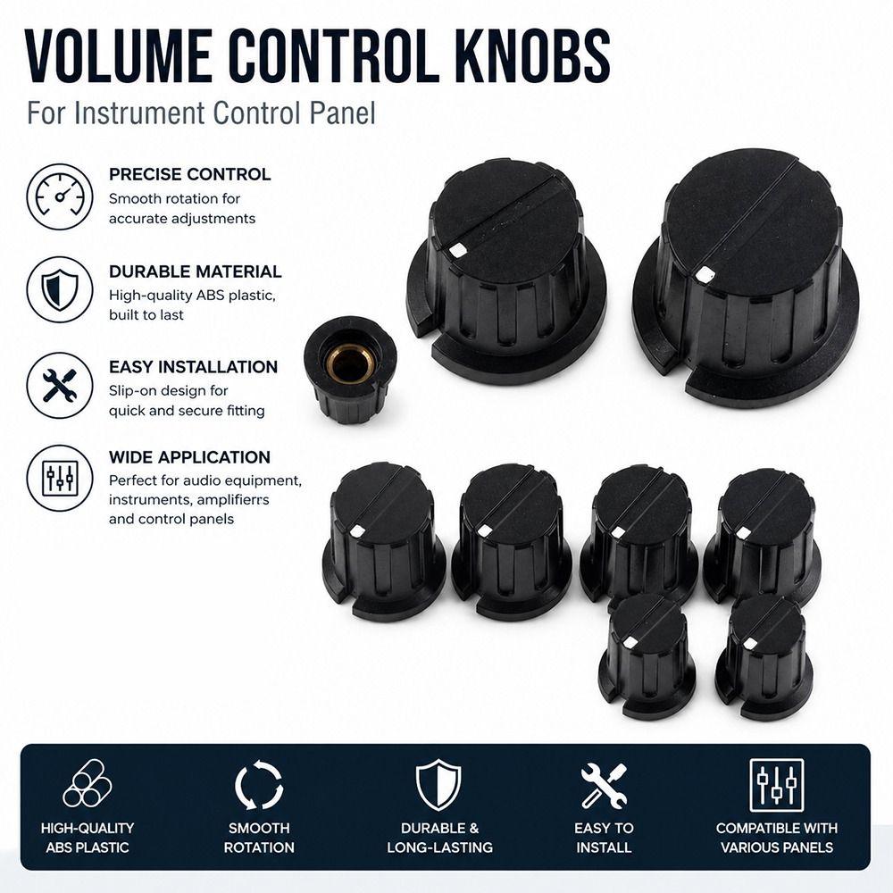 1Pcs ABS Plastic Potentiometer Knob Volume Adjustment Knob  for Instrument Control Panel