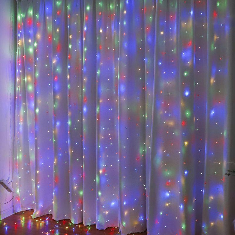 LED Firecracker Curtain Lights, Indoor Copper Wire Festival Decoration, Colored String Lights, Atmospheric Light Strip