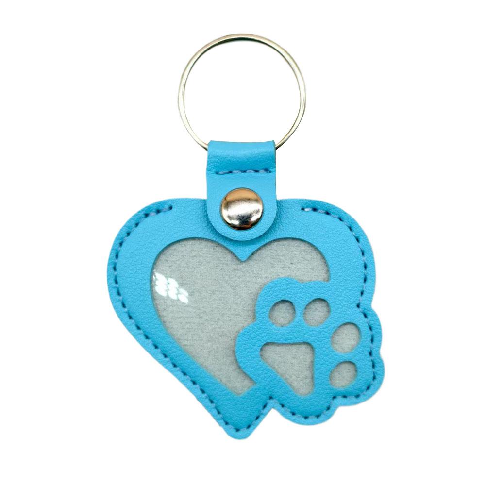 DIY Dog Hair Collector Keychain For Bag Purse PU Leather Handbag Pendant Charm Storage Keepsake Pet Memorial Keychain for Hair