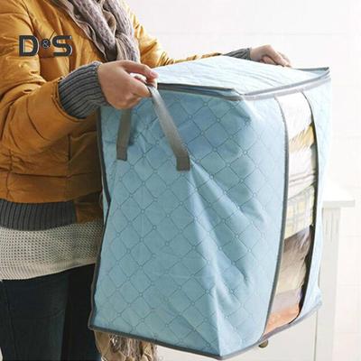 Wild Bluebell Tragbare Quilt-Aufbewahrungstasche für Kleidung, Kleiderschrank, Decke, staubdicht, faltbar