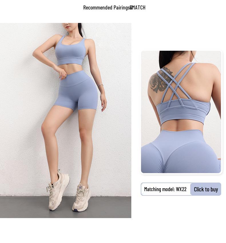 High-Waist Peach Lift Sports Shorts - Women's Yoga & Fitness Pants