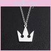 Kingdom Hearts Crown Necklace With Alloy Pendant And Box Chain For Gift Giving
