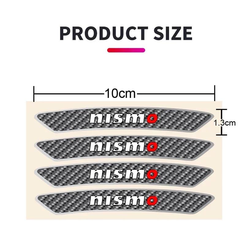 4Pc Car Rims Wheels Curved Carbon Fiber Sticker Decal For Nissan Nismo Note Armada Pulsar Pathfinder X-Trail Qashqai Accessories