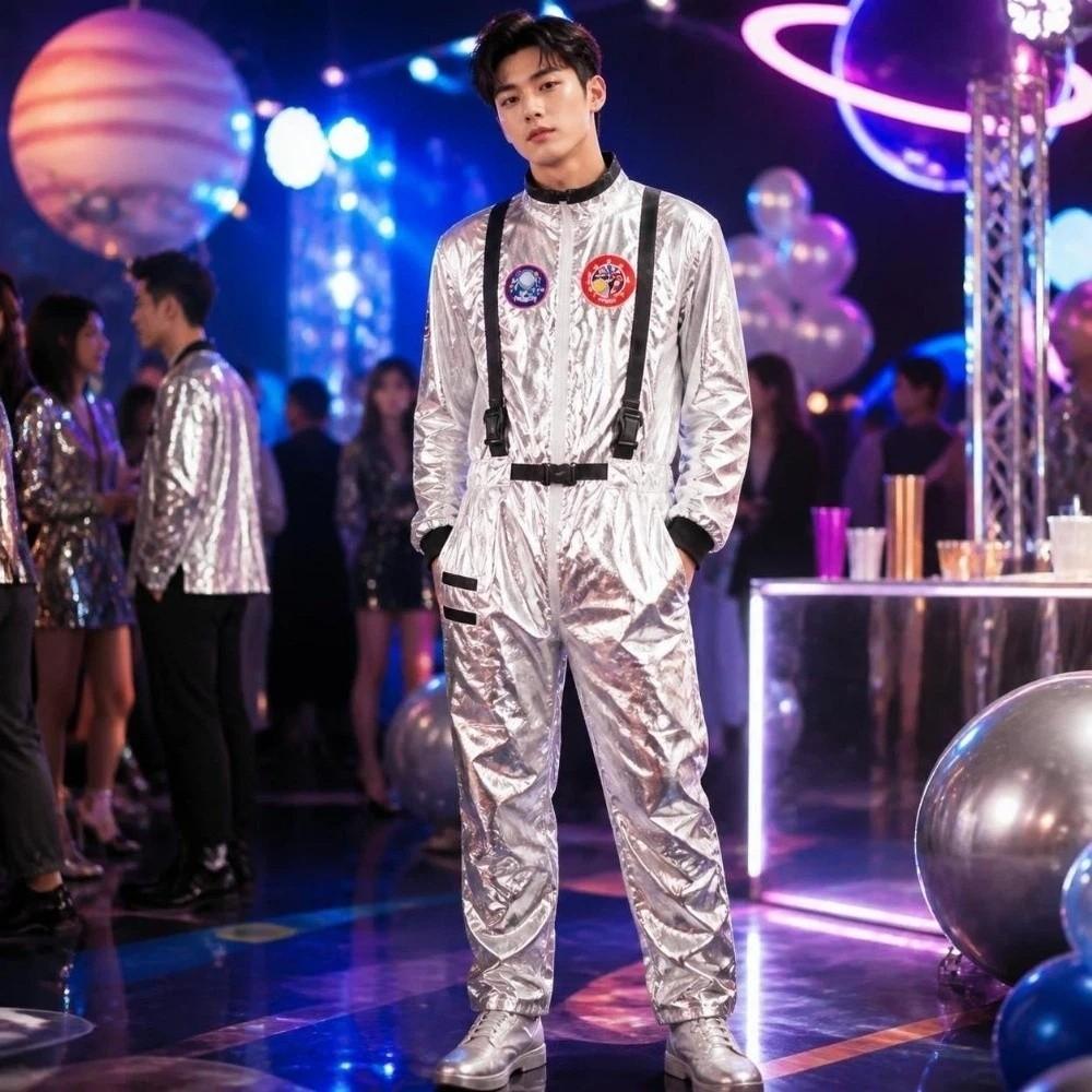 Performance Halloween Astronaut Costume Party Jumpsuit Spacesuit Dress Up Role Playing Cosplay Costume Family Party