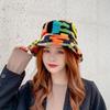 Dye Leopard Tie Print Plush Retro Fisherman Hat Thickened Warm Accessories Girl