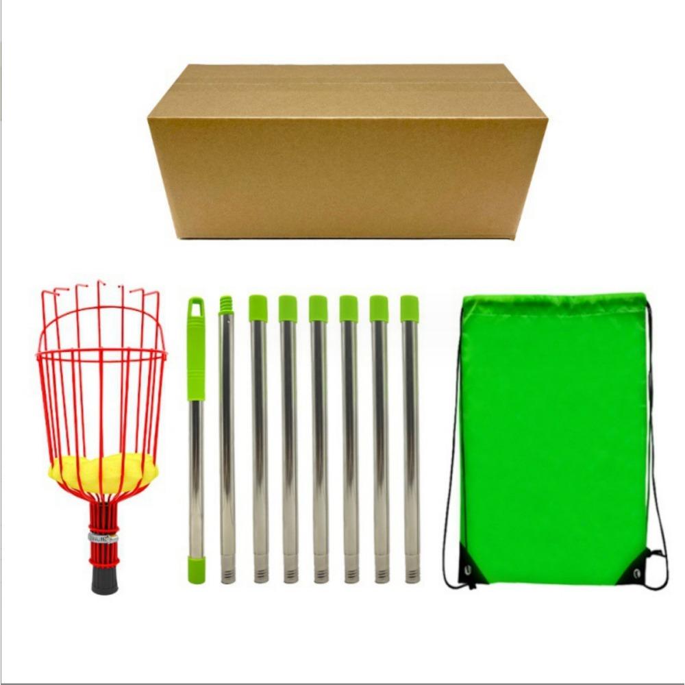Fruit Picker Pole Tool2.4M3.2M4.0MStainless Steel Extension Pole with Fruit Grabber Basket,Lightweight Fruit Picking Equipment for Getting Apple,13 Ft