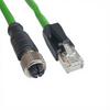 Eight-Core 8pin X-Type Female Aviation Plug Connector with Cable Ethernet Cat6 IP67 Waterproof Made In China