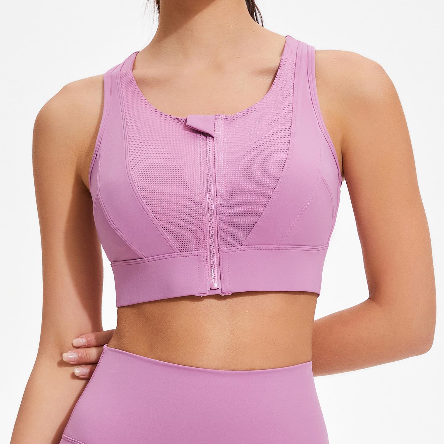 

Ударопрочный спортивный бюстгальтер высокой интенсивности для женщин - Застежка спереди, полная поддержка для бега на открытом воздухе и йоги Extra Extra Extra Large