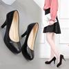 Fashion 2025 High Heels Shoes Women White Wedding Shoes Thick High Heels Fashion Party Pumps Footwear Black Red Big Size 34-42