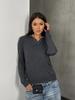 2026POLO lapel sweater women's loose casual European and American autumn and winter spot knitted women's top