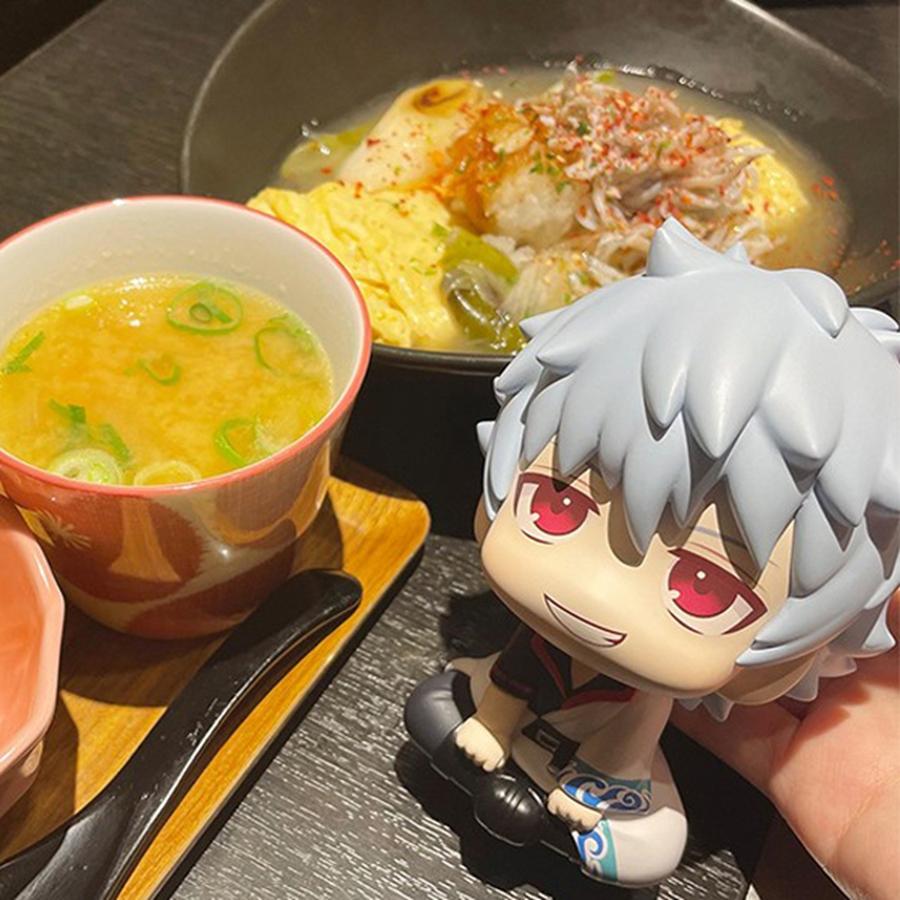 10cm Gintama Anime Figur Look Up Sakata Gintoki Actionfigur Q Version Hijikata Toushirou Figur PVC Sammlermodell Spielzeug
