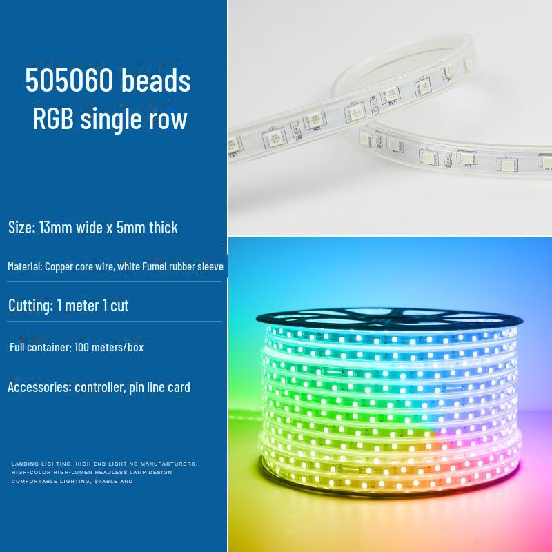 Seven-Color LED Marquee: Waterproof, High-Brightness, Color-Changing Light Strip for Outdoors