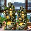 Floor-Standing Lucky Rockery Water Feature for Home, Office, or Lobby Decor with Fish Pond