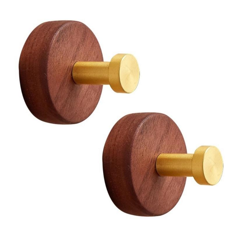 

Wood and Zinc Alloy Suction Cup Hooks Waterproof and Removable Hook for Bathroom or Kitchen Coat and Hat Hanger 1