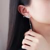 Rhinestone Crystal Angel Wings Tassel Stud Earrings - Fashionable Accessories