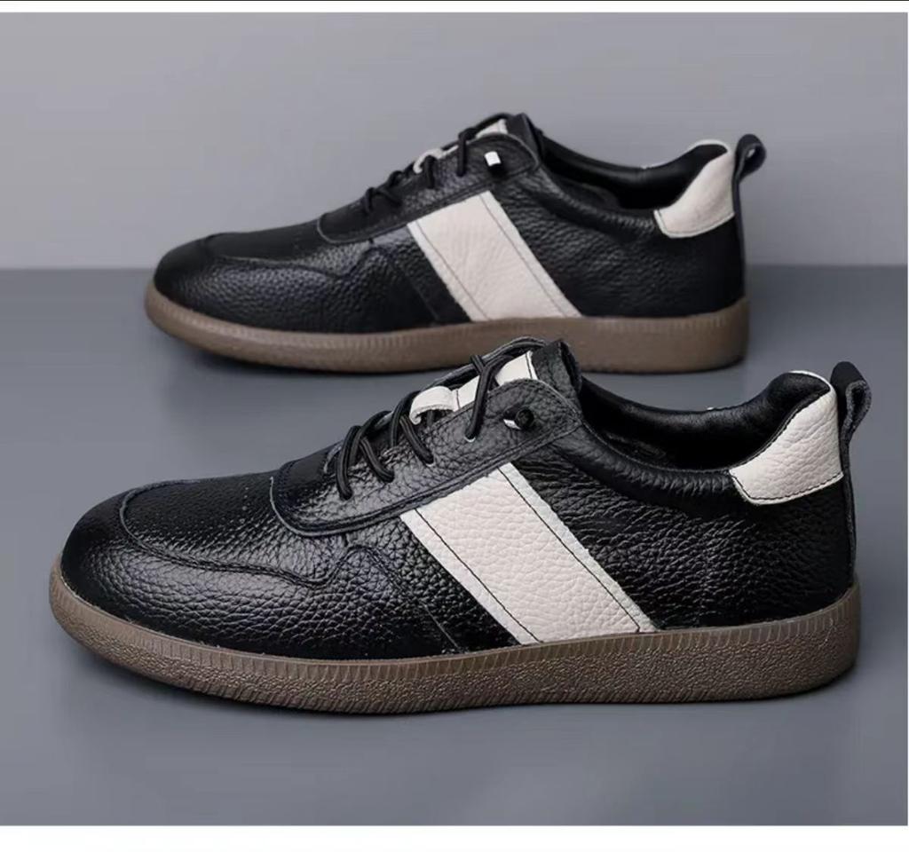 Luxury Brand Genuine Leather Men Muller Shoes Trend Casual Flat Designer Male Outdoor Sneakers Non-slip Vulcanized Shoes