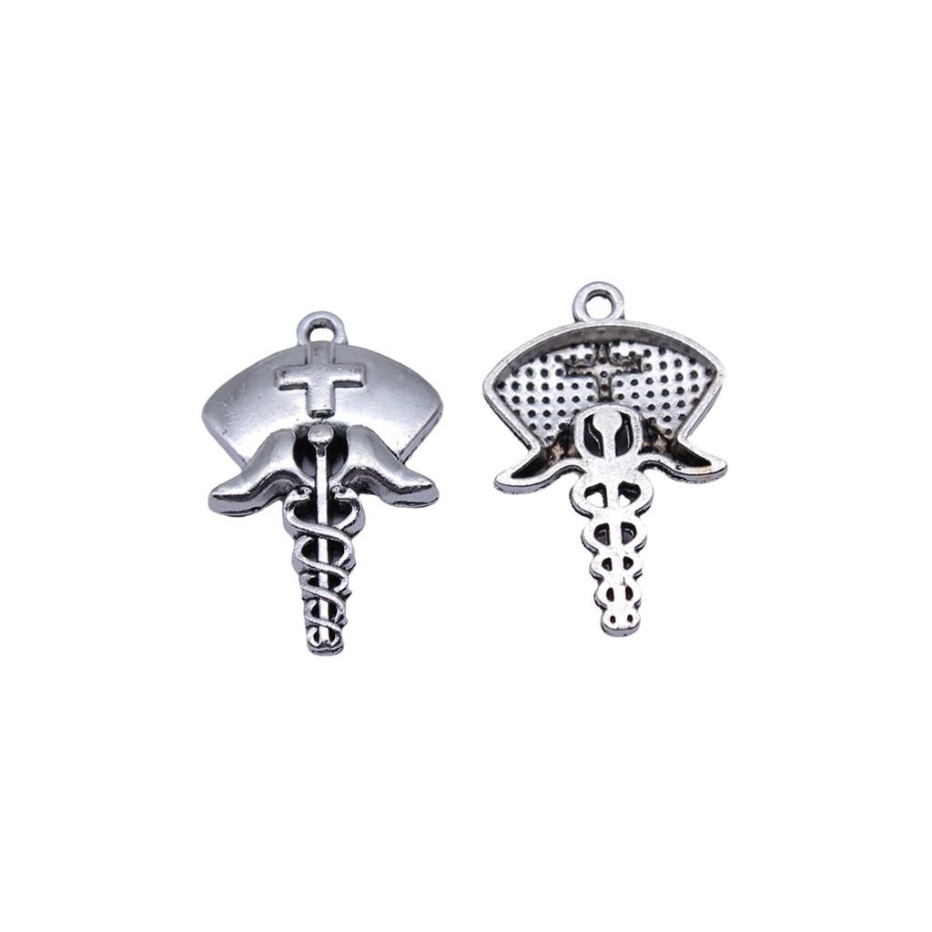 Cobra Snake Charms Antique Bronze Silver Pendants For DIY Bracelet Necklace Jewelry