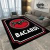 Tappeto stampato con logo Bacardi Tappeto antiscivolo Tappeti da esterno Tappeto per area Tappeto decorativo per camera da letto Tappeto per camera da letto Regalo di compleanno