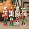 Patriotic Wood Nutcracker Soldier Figurine Patriotic Style Nutcracker Soldier Ornament Wood Figurine Christmas Decors