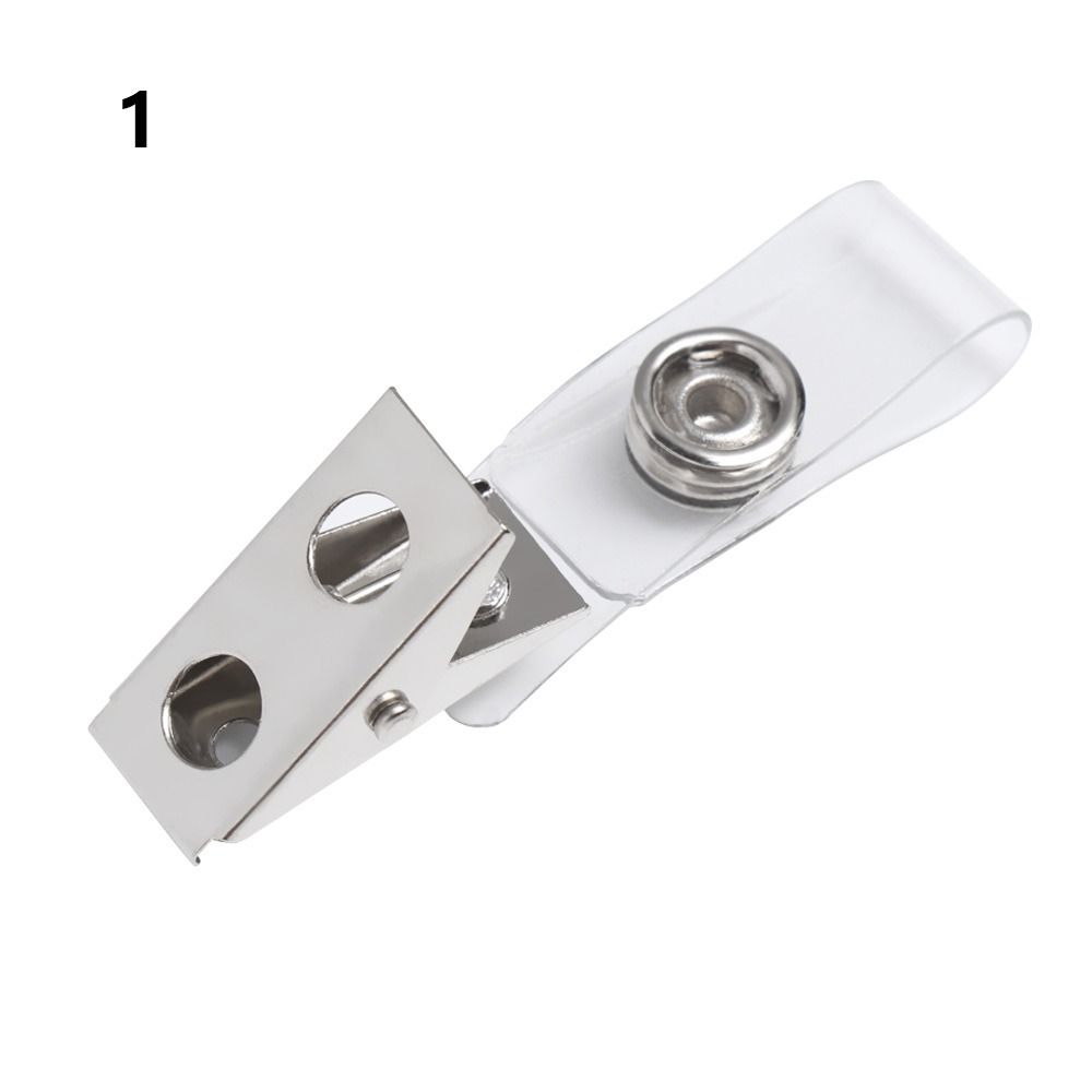 Quality Stainless Steel Anti-lost Stationary Reel Lanyard Clips Binder Key Name Tag Lanyard Clips