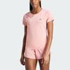 Adidas Adizero Comfortable and Lightweight Pullover with Letter Logo Print Short Sleeve T-Shirt Women Tops Pink IW3216