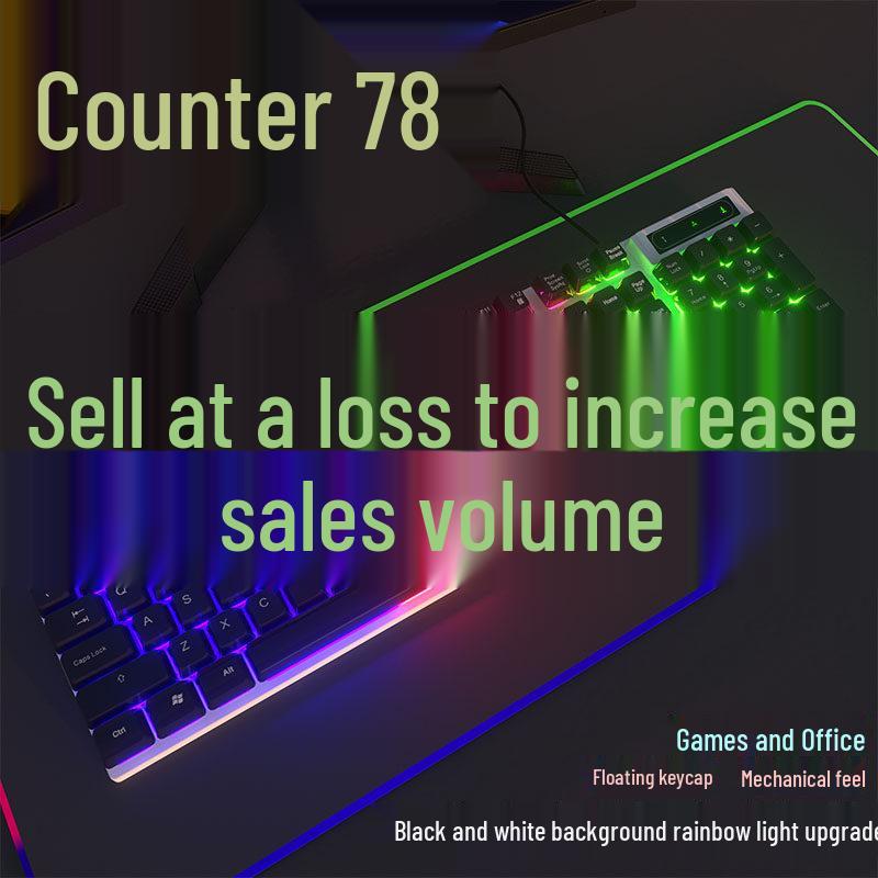 E-Sport Silent Kabelgebundenes Tastatur- und Mausset für Gaming und Bürogebrauch