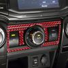 Red Carbon Fiber Interior AC Switch Cover Trim For Toyota 4Runner 2010- SU