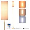Modern Floor Lamp Standing Tall Light with RGB+CCT LEDs Bulb BT Connected Phone App Control Remote