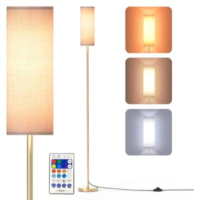 Modern Floor Lamp Standing Tall Light with RGB+CCT LEDs Bulb BT Connected Phone App Control Remote