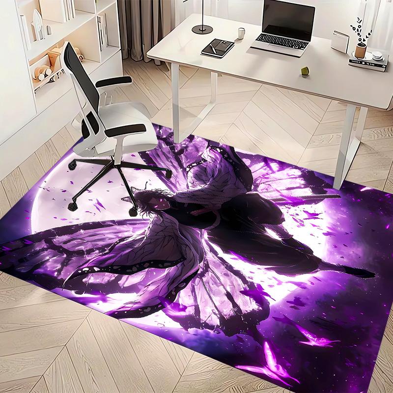 Demon Slayer Shinobu Kocho Printed Absorbent Washable Carpet, Non-Slip Bathroom Mats, Kitchen Rugs, Yoga Mat,Living Room Entrance, Camping Picnic Rugs