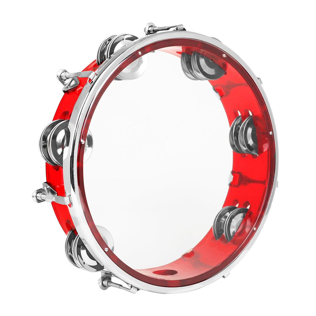 8 Inch Transparent Double Row Jingles Tambourine Handbell Hand Drumwith  Sea Drums Waves Sound Ocean Drum
