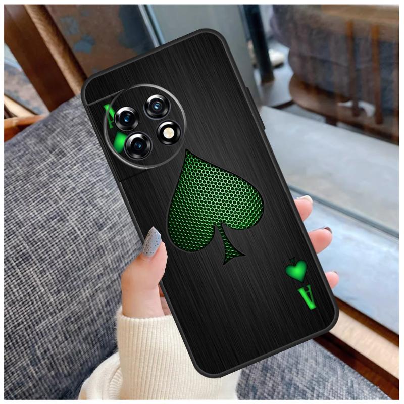 Ace of Spades Case For OnePlus 15 12R 13R 13T 10T 8T 13 12 11 10 Pro Nord 5 CE 2 3 4 Lite N20 N30 Coque