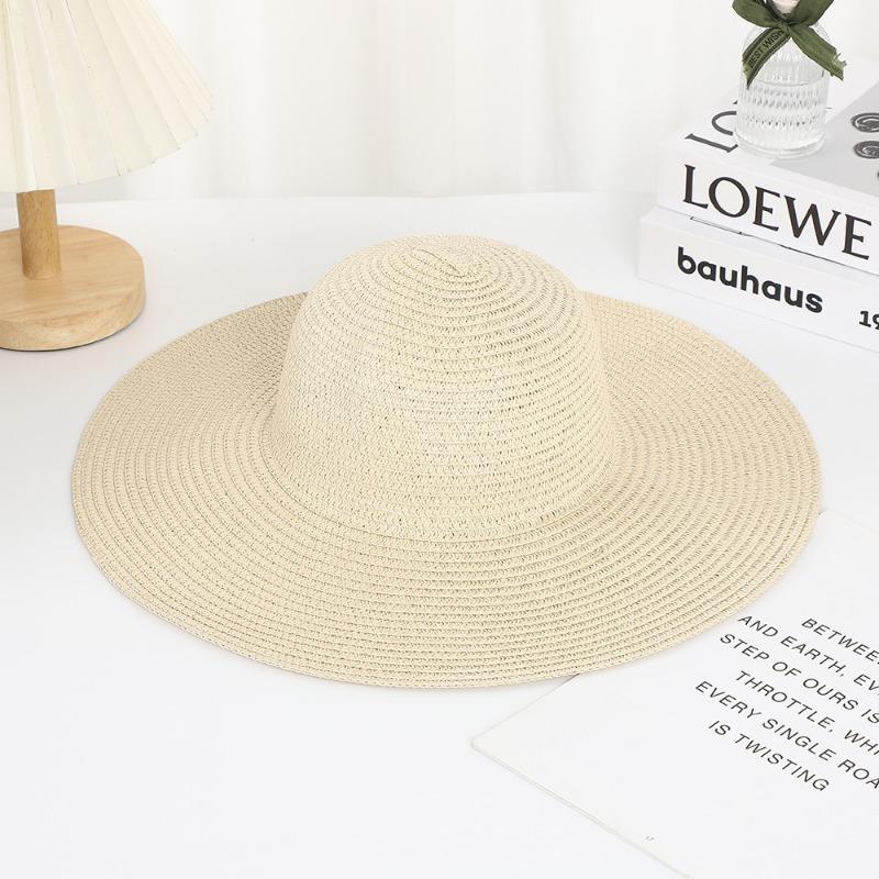 Summer Straw Hat DIY Handmade Light Board Hat Sunshade Sunscreen Hat Activity Round Edge Woven Travel Sunshade Straw Hat