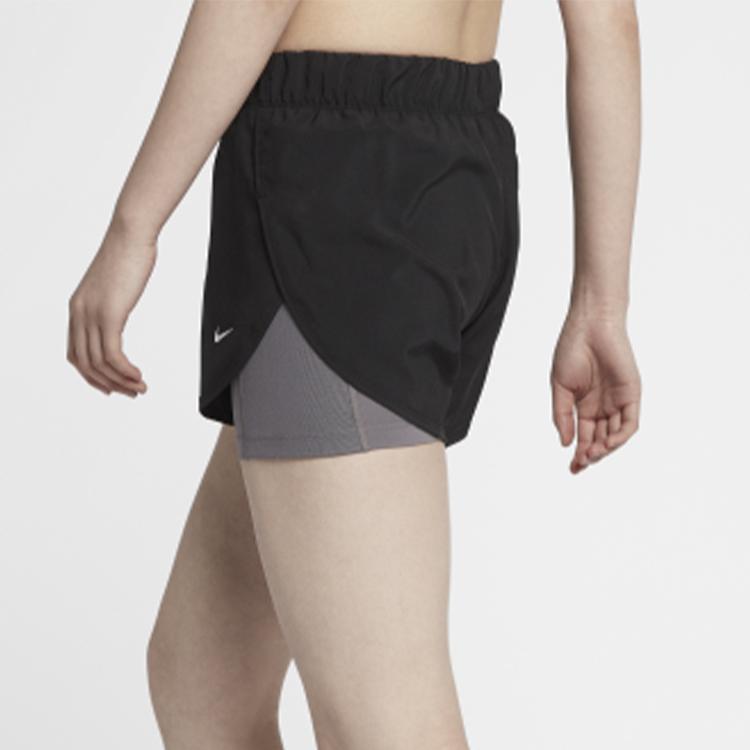 Nike Lightweight Quick-Dry Training Shorts Women Shorts Black Gray AR6354-013