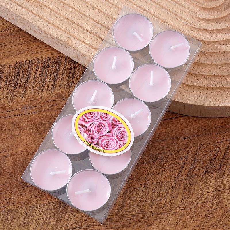 10 Round Candles Candlelight Dinner Candle Hotel Warm Tea KTV Glass Cup Candle Bar Candle Couple Supplies Candle