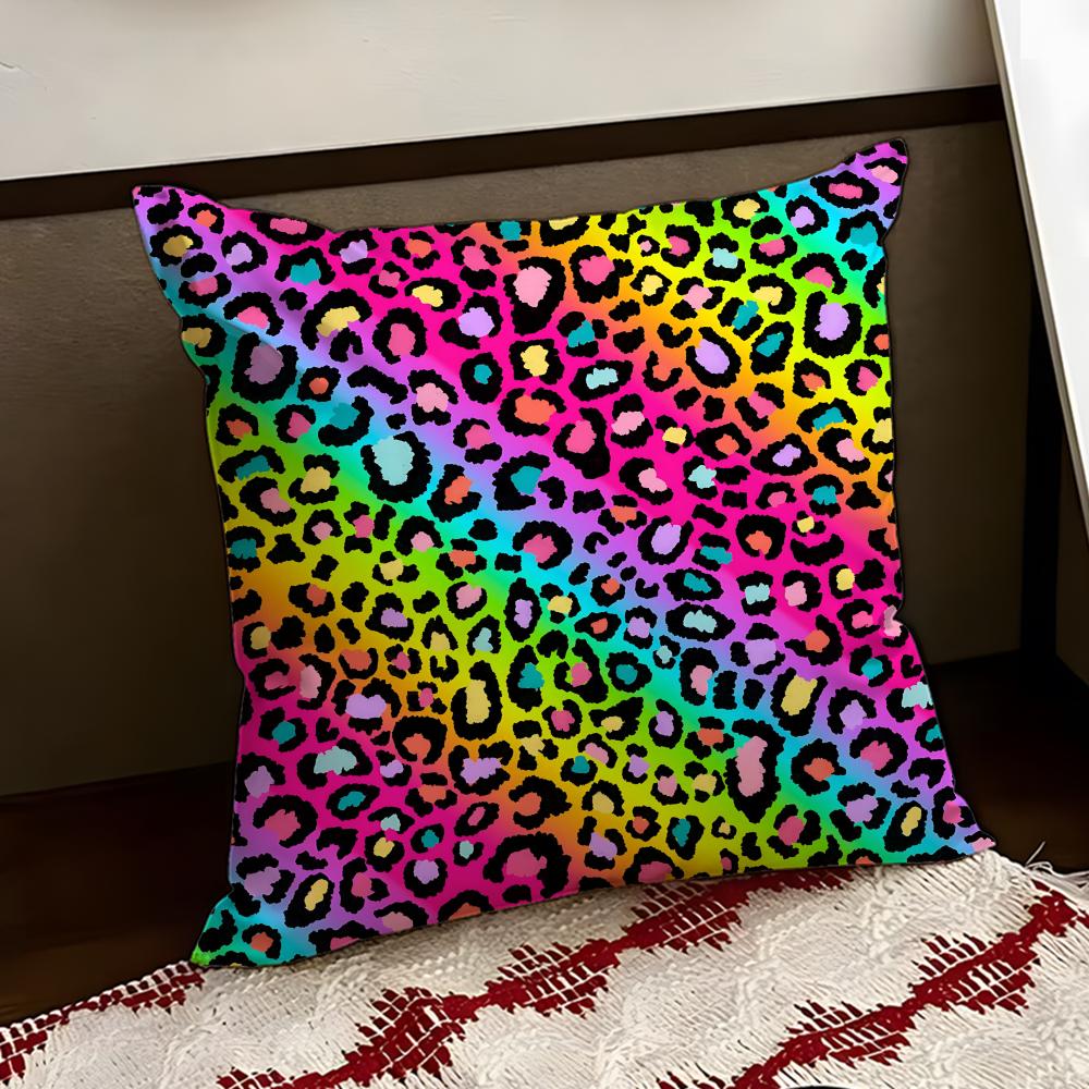 Fierce leopard print Cushion Cover Reversible Soft Durable Pillow Cover Home  Car MultiScene Use for Daily Comfort
